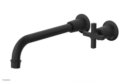 Phylrich - Hex Modern 10 Inch Inch Single Handle Wall Lavatory Set - Cross Handle