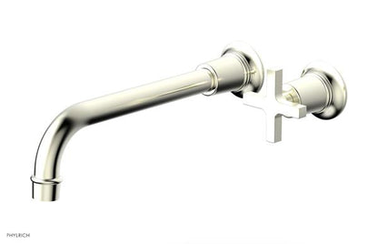 Phylrich - Hex Modern 10 Inch Inch Single Handle Wall Lavatory Set - Cross Handle
