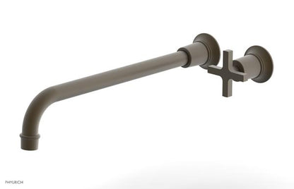 Phylrich - Hex Modern 14 Inch Inch Single Handle Wall Lavatory Set - Cross Handle