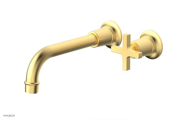 Phylrich - Hex Modern 8-1/4 Inch Single Handle Wall Lavatory Set - Cross Handle
