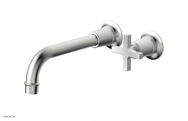 Phylrich - Hex Modern 8-1/4 Inch Single Handle Wall Lavatory Set - Cross Handle