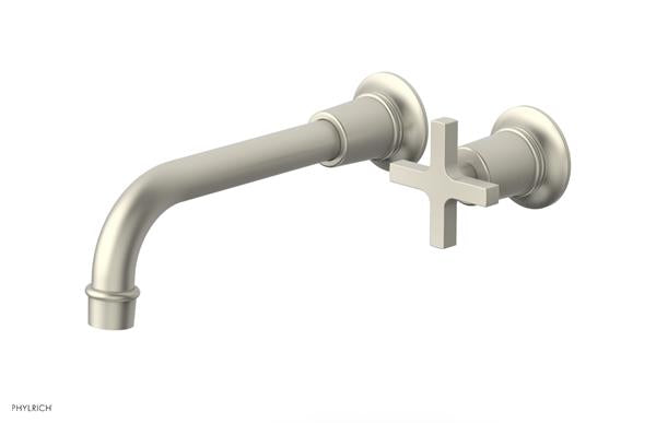 Phylrich - Hex Modern 8-1/4 Inch Single Handle Wall Lavatory Set - Cross Handle