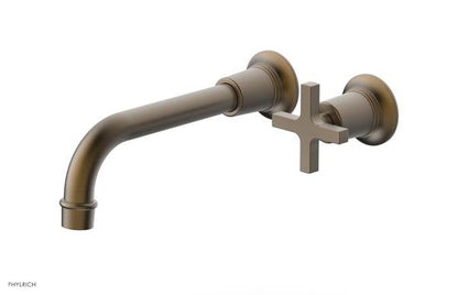Phylrich - Hex Modern 8-1/4 Inch Single Handle Wall Lavatory Set - Cross Handle