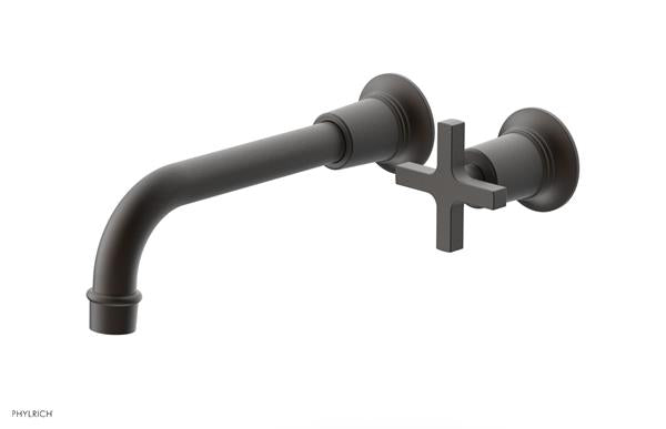 Phylrich - Hex Modern 8-1/4 Inch Single Handle Wall Lavatory Set - Cross Handle
