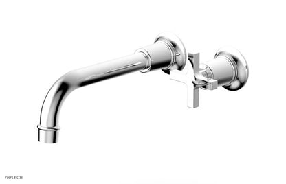 Phylrich - Hex Modern 8-1/4 Inch Single Handle Wall Lavatory Set - Cross Handle
