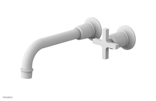 Phylrich - Hex Modern 8-1/4 Inch Single Handle Wall Lavatory Set - Cross Handle