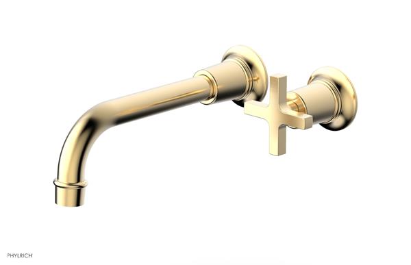 Phylrich - Hex Modern 8-1/4 Inch Single Handle Wall Lavatory Set - Cross Handle