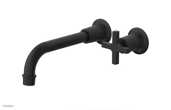 Phylrich - Hex Modern 8-1/4 Inch Single Handle Wall Lavatory Set - Cross Handle
