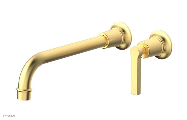 Phylrich - Hex Modern 10 Inch Inch Single Handle Wall Lavatory Set - Lever Handle