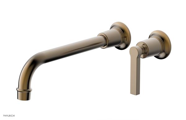 Phylrich - Hex Modern 10 Inch Inch Single Handle Wall Lavatory Set - Lever Handle