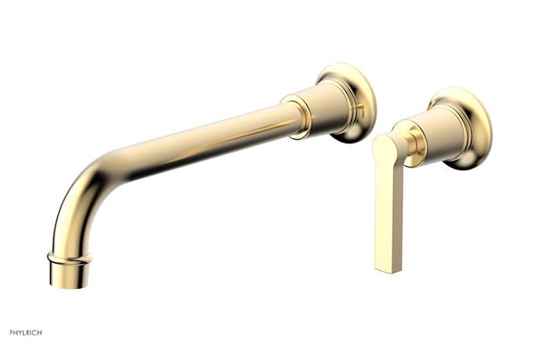 Phylrich - Hex Modern 10 Inch Inch Single Handle Wall Lavatory Set - Lever Handle
