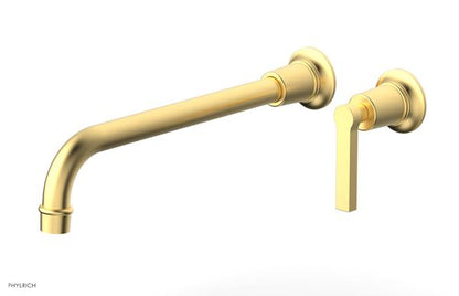 Phylrich - Hex Modern 12 Inch Inch Single Handle Wall Lavatory Set - Lever Handle