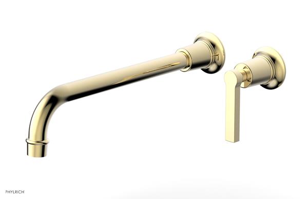 Phylrich - Hex Modern 12 Inch Inch Single Handle Wall Lavatory Set - Lever Handle