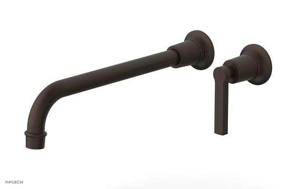 Phylrich - Hex Modern 12 Inch Inch Single Handle Wall Lavatory Set - Lever Handle
