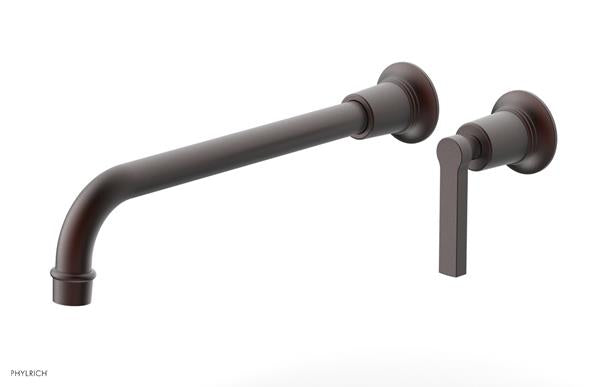 Phylrich - Hex Modern 12 Inch Inch Single Handle Wall Lavatory Set - Lever Handle