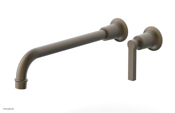 Phylrich - Hex Modern 12 Inch Inch Single Handle Wall Lavatory Set - Lever Handle
