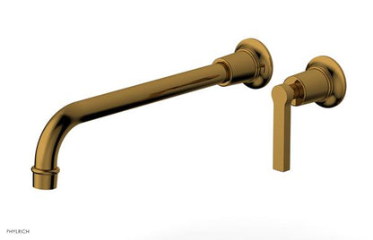 Phylrich - Hex Modern 12 Inch Inch Single Handle Wall Lavatory Set - Lever Handle