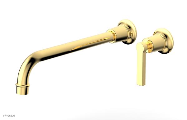 Phylrich - Hex Modern 12 Inch Inch Single Handle Wall Lavatory Set - Lever Handle