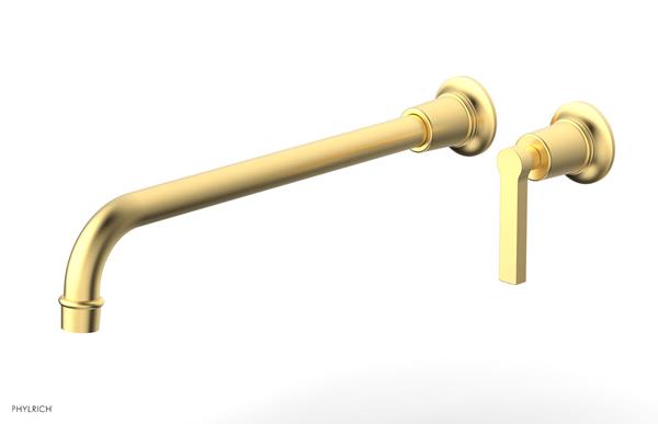 Phylrich - Hex Modern 14 Inch Inch Single Handle Wall Lavatory Set - Lever Handle
