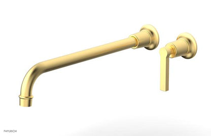 Phylrich - Hex Modern 14 Inch Inch Single Handle Wall Lavatory Set - Lever Handle