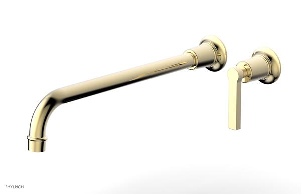 Phylrich - Hex Modern 14 Inch Inch Single Handle Wall Lavatory Set - Lever Handle