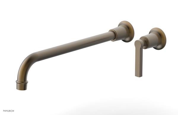 Phylrich - Hex Modern 14 Inch Inch Single Handle Wall Lavatory Set - Lever Handle