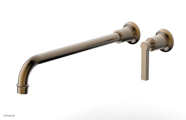 Phylrich - Hex Modern 14 Inch Inch Single Handle Wall Lavatory Set - Lever Handle