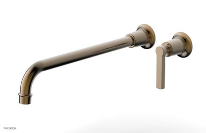 Phylrich - Hex Modern 14 Inch Inch Single Handle Wall Lavatory Set - Lever Handle