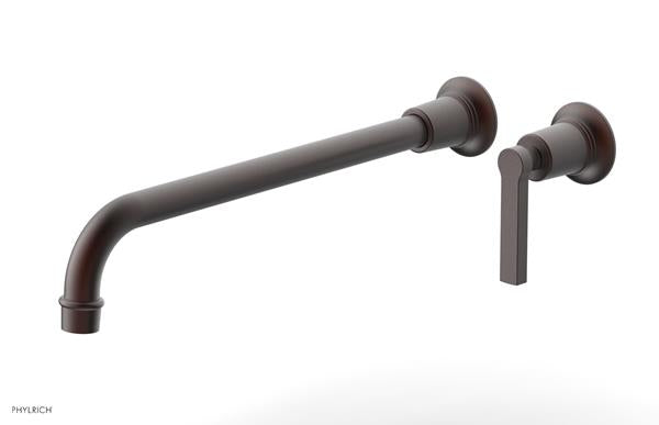 Phylrich - Hex Modern 14 Inch Inch Single Handle Wall Lavatory Set - Lever Handle