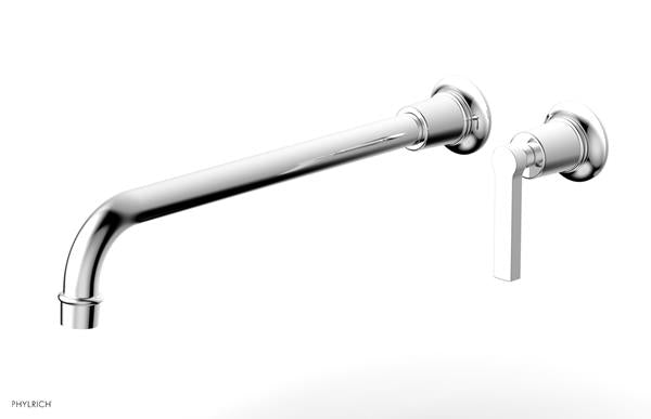 Phylrich - Hex Modern 14 Inch Inch Single Handle Wall Lavatory Set - Lever Handle