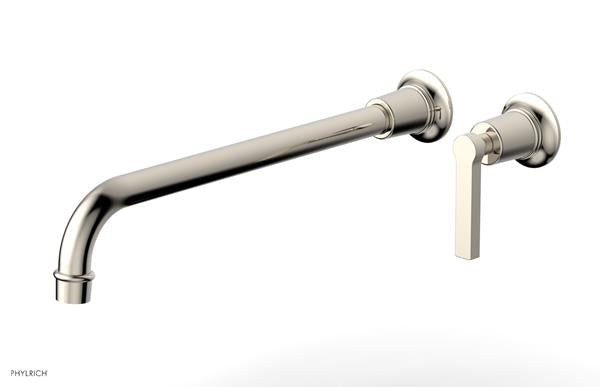 Phylrich - Hex Modern 14 Inch Inch Single Handle Wall Lavatory Set - Lever Handle