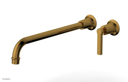 Phylrich - Hex Modern 14 Inch Inch Single Handle Wall Lavatory Set - Lever Handle