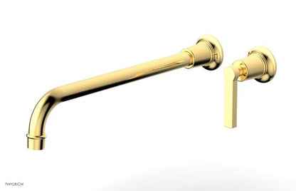 Phylrich - Hex Modern 14 Inch Inch Single Handle Wall Lavatory Set - Lever Handle
