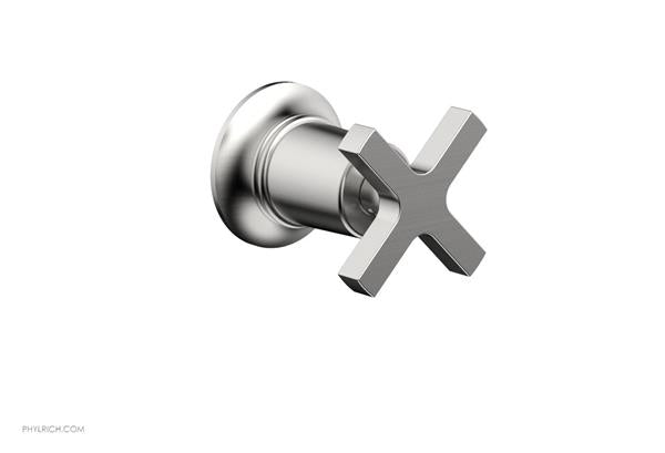 Phylrich - Hex  Modern Volume Control/Diverter Trim - Cross Handle
