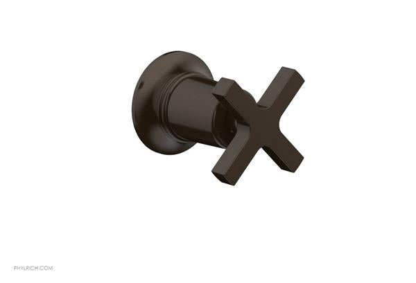 Phylrich - Hex  Modern Volume Control/Diverter Trim - Cross Handle