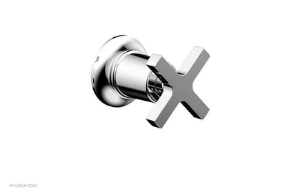 Phylrich - Hex  Modern Volume Control/Diverter Trim - Cross Handle