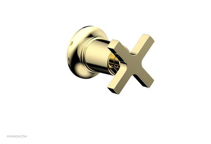 Phylrich - Hex  Modern Volume Control/Diverter Trim - Cross Handle