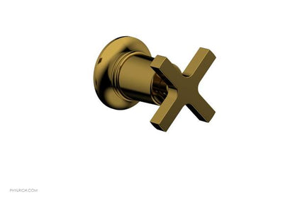 Phylrich - Hex  Modern Volume Control/Diverter Trim - Cross Handle
