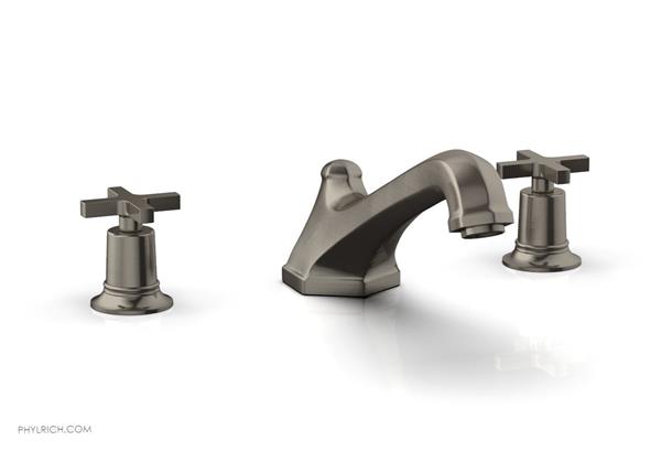 Phylrich - Hex Modern Deck Tub Set - Cross Handles