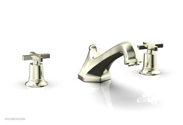 Phylrich - Hex Modern Deck Tub Set - Cross Handles