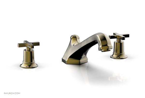 Phylrich - Hex Modern Deck Tub Set - Cross Handles