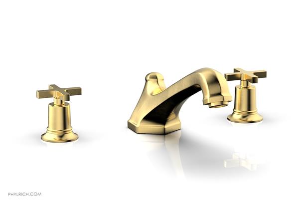 Phylrich - Hex Modern Deck Tub Set - Cross Handles