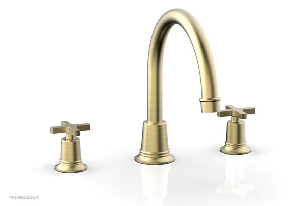 Phylrich - Hex Modern Deck Tub Set - Cross Handles