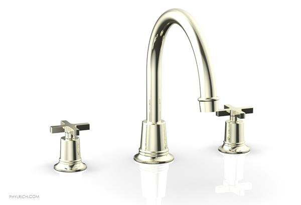 Phylrich - Hex Modern Deck Tub Set - Cross Handles