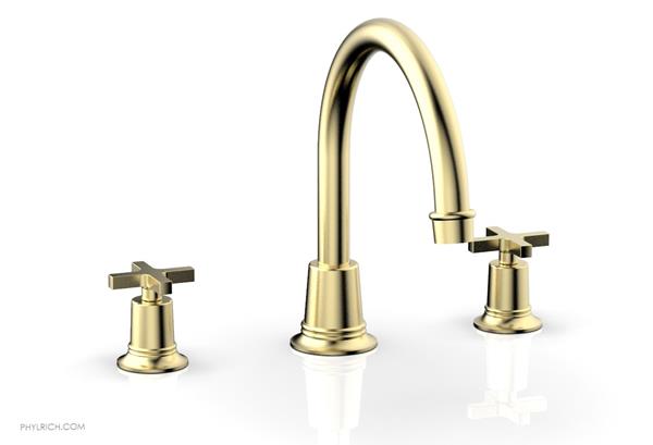 Phylrich - Hex Modern Deck Tub Set - Cross Handles