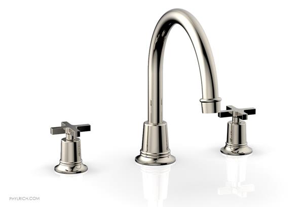 Phylrich - Hex Modern Deck Tub Set - Cross Handles