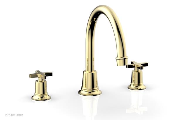 Phylrich - Hex Modern Deck Tub Set - Cross Handles