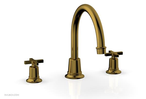 Phylrich - Hex Modern Deck Tub Set - Cross Handles