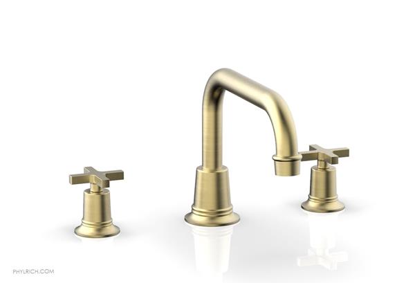 Phylrich - Hex Modern Deck Tub Set Flat Spout - Cross Handles