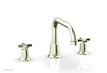 Phylrich - Hex Modern Deck Tub Set Flat Spout - Cross Handles